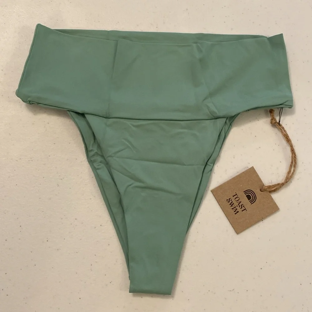 Toast swim x free people SIGNATURE BANDED WAIST - BOTTOM MING green size‎ XS nwt